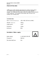 Preview for 3 page of JOSAM JO960 A Operator Instruction  And   Safety Regulations