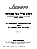 JOSAM SUPER FLO GI-2000 Series Operation, Installation, And Maintenance Manual preview