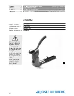 Preview for 1 page of Josef Kihlberg c.561M Operating Instructions Manual