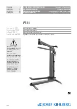 Josef Kihlberg F561 Operating Instructions Manual preview