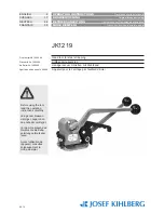 Preview for 1 page of Josef Kihlberg JK1219 Operating Instructions Manual