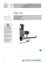 Preview for 1 page of Josef Kihlberg JK20T779L Operating Instructions Manual