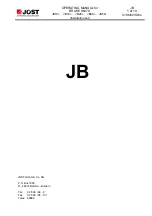 jost JB10 Series Operating Manual preview