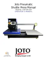 Joto E-HP-JSP-1620 Operator'S Manual предпросмотр