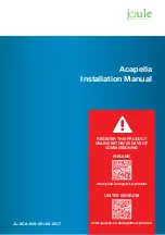 joule ACAPELLA Installation Manual предпросмотр