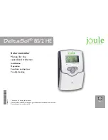 joule DeltaSol BS/2 HE Manual preview