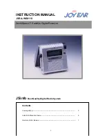 Joy Ear WorldSpace JSRA-WS0110 Instruction Manual предпросмотр