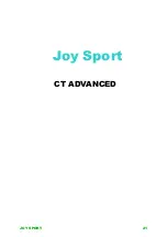 Предварительный просмотр 22 страницы Joy Sport CT-Advanced Manual