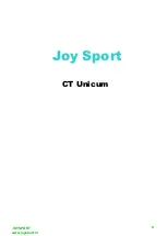 Предварительный просмотр 9 страницы Joy Sport CT-Unicum Manual