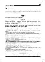 Предварительный просмотр 7 страницы Joycare JC-1203 User Manual