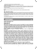 Предварительный просмотр 11 страницы Joycare JC-1407 User Manual