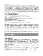 Предварительный просмотр 15 страницы Joycare JC-1407 User Manual