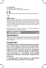 Предварительный просмотр 27 страницы Joycare JC-1423 Instruction Manual