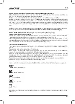 Preview for 13 page of Joycare JC-1504 DISINVOLTO User Manual