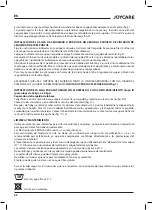 Preview for 22 page of Joycare JC-1504 DISINVOLTO User Manual