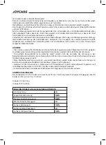 Preview for 25 page of Joycare JC-1504 DISINVOLTO User Manual