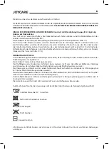 Preview for 27 page of Joycare JC-1504 DISINVOLTO User Manual