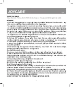 Preview for 5 page of Joycare JC-330 Instruction Manual