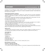 Предварительный просмотр 11 страницы Joycare JC-370N Manual