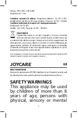 Предварительный просмотр 7 страницы Joycare JC-464 Instruction Manual