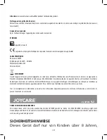 Preview for 10 page of Joycare JC-473N Manual