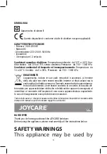 Предварительный просмотр 6 страницы Joycare JC-496 Manual