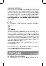 Предварительный просмотр 9 страницы Joycare JC-499 Manual