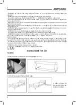 Предварительный просмотр 6 страницы Joycare SOFFIO JC-1217 User Manual