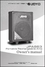 Joyo DUALKLONZ Owner'S Manual предпросмотр