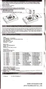 Preview for 4 page of Joyo JMT-550 User Manual