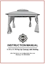 Joyside 11 Ft x 11 Ft Pop Up Canopy with Netting Instruction Manual preview