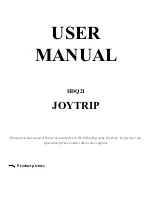 Preview for 1 page of JOYTRIP HDQ21 User Manual