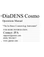 JPA DiaDENS Cosmo Operation Manual preview