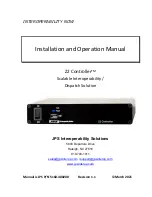 Предварительный просмотр 1 страницы JPS 5160-410000 Installation And Operation Manual