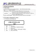 Предварительный просмотр 9 страницы JPS JMD-STD-90A User Manual