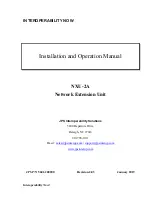 Предварительный просмотр 1 страницы JPS NXU-2A Installation And Operation Manual