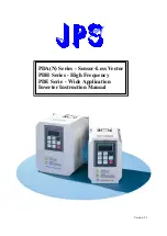 JPS PDA Series Instruction Manual предпросмотр