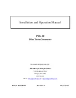 Предварительный просмотр 1 страницы JPS PTG-10 Installation And Operation Manual