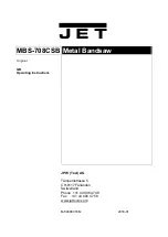 JPW JET MBS-708CSB Operating Instructions Manual preview