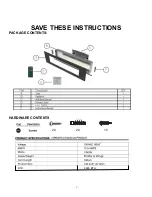 Preview for 3 page of JR Home BLT-999W-13 Installation And Operation Instructions Manual