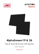 JRC Alphatron Marine AlphaScreen19 User Manual предпросмотр