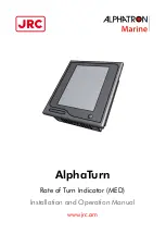 JRC Alphatron Marine AlphaTurn Installation And Operation Manual preview