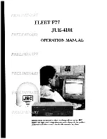 Preview for 1 page of JRC Fleet F77 Operation Manual