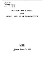 JRC JST-100 Instruction Manual preview