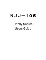 Preview for 1 page of JRC NJJ-105 Handy Search User Manual