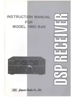 Preview for 1 page of JRC NRD-545 Instruction Manual