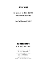 Preview for 1 page of JS Automation EMC8485 User Manual