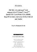 Предварительный просмотр 1 страницы JS Automation FA-G41A User Manual