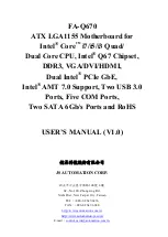 Preview for 1 page of JS Automation FA-Q670 User Manual