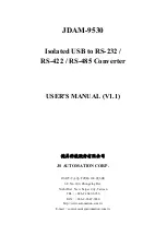 Preview for 1 page of JS Automation JDAM-9530 User Manual